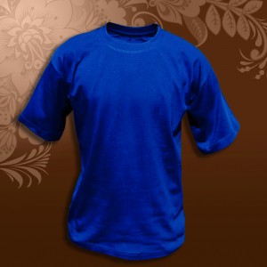 Футболка мужская синяя (василек) х/б 160гр 50(XL)